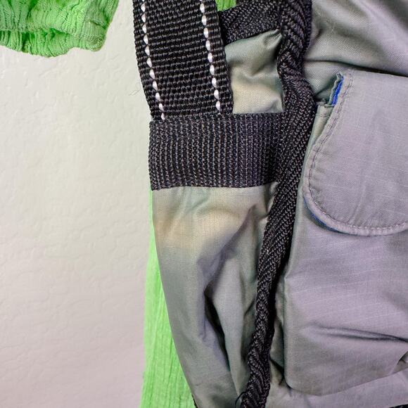 Mudd Messenger Sling Crossbody Bag Cosmetic Organizer Gray Black 90s Y2K Vintage - Picture 11 of 12